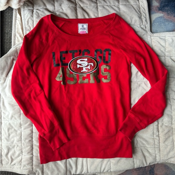 PINK Victoria's Secret Tops - Red San Francisco 49ers Sweatshirt by VS Pink